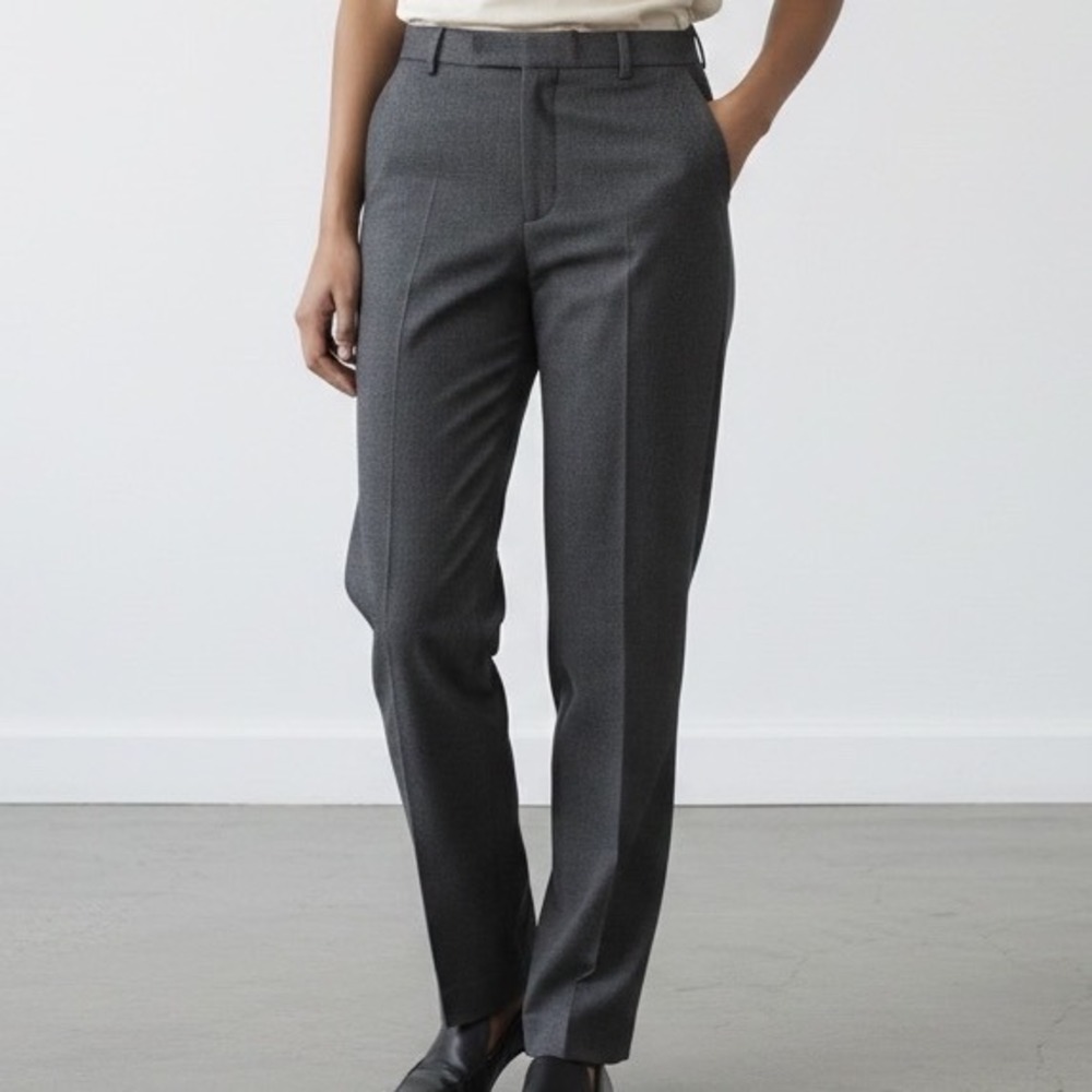 Tahari Womens pants Charcoal Gray Straight Leg 18W‎ career wear dar academia